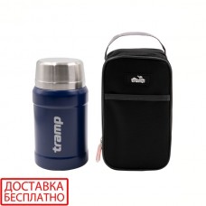 Термос пищевой Tramp UTRC-132-blue 0,8 л с чехлом